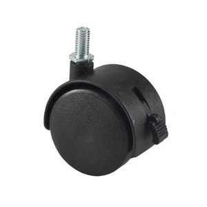 Furniture Swivel Locking Caster 8mm Screw Stem 2-inch Dia Wheel Black I9I66001 - Picture 1 of 7