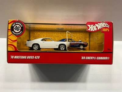 Hot Wheels 100% 40th ANNIV MOTOWN METAL - 70 MUSTANG BOSS 429 & 69 CHEVY CAMARO Foto 1 de 4