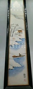 Hand Painted Tile Art 3.5"X17" Original Art Creation - Made In Japan - - Picture 1 of 8