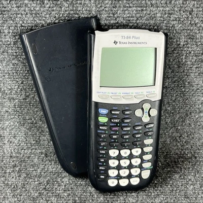 TI-84 Plus Graphing Texas Instruments Calculator Tested WORKS Cover Black TI84 - Image 1 of 4