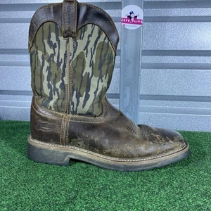 Justin Work Boots WK4420 Rugged Tan Mossy Oak Bottomland Camo Men’s - Sz 12 D - Picture 1 of 11