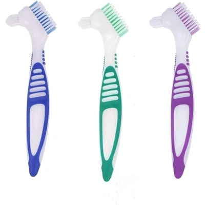 Cepillo de limpieza de dentaduras postizas portátil Cepillo de limpieza Cepillos de dientes postizos para den Foto 1 de 4
