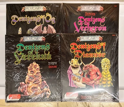 Dungeons & Dragons Role Aids Demon Denizens 4 Pack Set NUEVO Foto 1 de 4