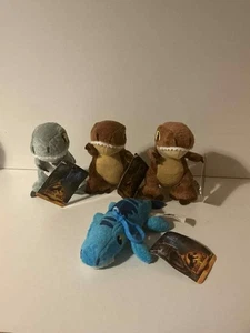 Jurassic World Plush Soft Toy Keyring Dinosaurs X4 New With Tags - Picture 1 of 2