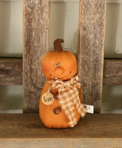Herbstdeko Sam the Goofy Jack o'Lantern Vogelscheuche Puppe Honey & Me Primitive 7 Zoll - Bild 1 von 2