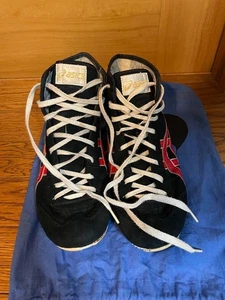 Asics Box Ringerschuhe 25cm (US 7) EX-EO TWR900 schwarz rot altes Modell gebraucht - Bild 1 von 4