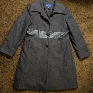 Abrigo chaquetón de lana negro carbón Mackintosh New England para mujer botón grande” - Imagen 1 de 14