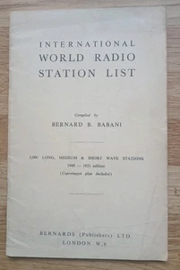 Vintage International World Radio Station List Babani 1949 Handbook Short Wave - Picture 1 of 9