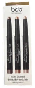 Billion Dollar Beauty WARM SHIMMER Eyeshadow Stick Trio New RARE Shades - Picture 1 of 2