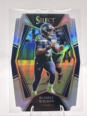 2021 Panini Select - Premier Level Russell Wilson #130 Silver Prizm Die-Cut - Image 1 of 2
