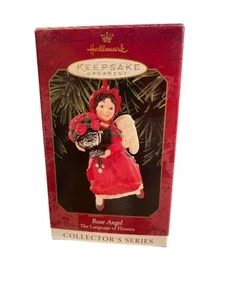 Hallmark Keepsake Ornamento Rosa Ángel Lenguaje de Flores Coleccionistas Serie 1999 - Imagen 1 de 3