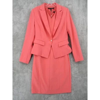 Vestido Chaqueta Casa Blanca Mercado Negro 8 Vainas Oficina Carrera Coral Elastizado Rosa Foto 1 de 4