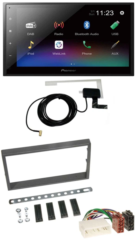 Pioneer DAB MP3 Bluetooth 2DIN USB Autoradio für SSangYong Kyron ab 2005 - Bild 1 von 4