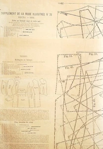 La Mode illustree 1889 # 23 & son Patron with Pattern - Picture 1 of 4
