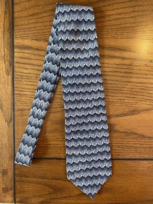 Corbata de seda para hombre J Garcia colección detector de metales 15 gris/plateado/blanco/negro Foto 1 de 3