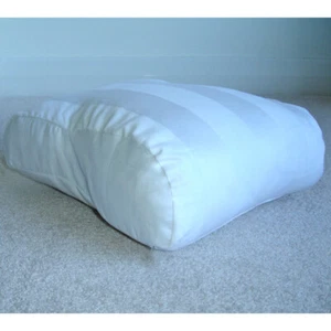 Tempur Original Travel Pillow SMALL COVER ONLY White Stripes Curved Neck Case - Picture 1 of 6