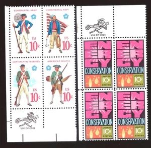 US - Lot of 2 - Zip Blocks - Sc #1547, 1565-68 - MNH - Picture 1 of 1
