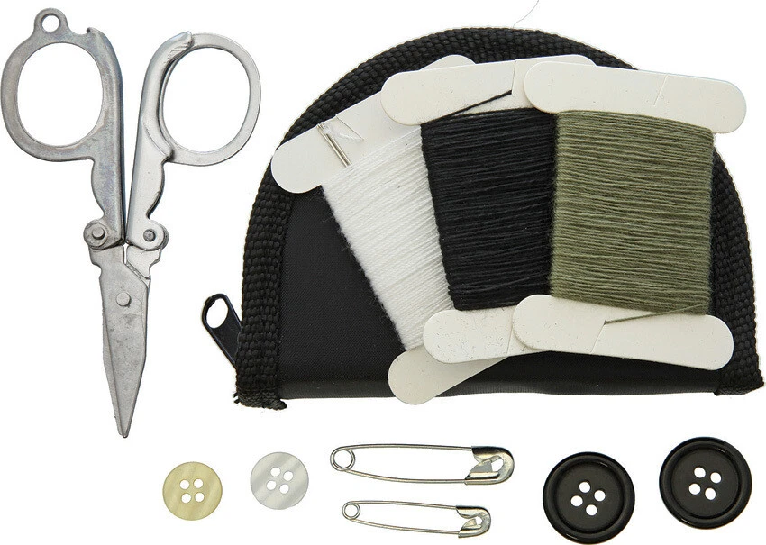 Nuevo kit de costura Bushcraft en bolsa con cremallera BUS135AB contiene: (3) hilo (blanco, b Foto 1 de 1