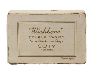 Unused In Original Box Coty Wishbone Double Vanity Compact Powder Rouge  - Picture 1 of 9