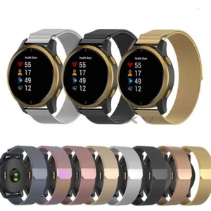 Correa de reloj para banda milanesa de metal Garmin Move/Venu/Vivoactive 3/4/4S SQ - Imagen 1 de 34