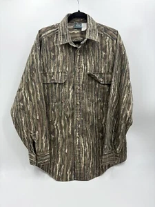 Vintage Woolrich Camouflage Shirt Long Sleeve Realtree Trebark Hunting Large - Picture 1 of 4