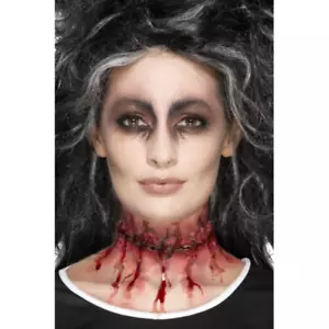 Cuciture in lattice cicatrice spacco protesico collo special fx donna trucco halloween - Foto 1 di 1