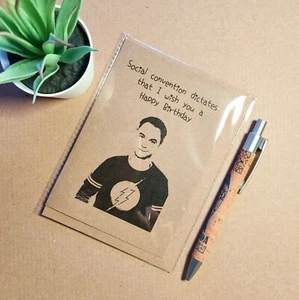 Funny Sheldon birthday card - The Big Bang Theory Birthday Card - Picture 1 of 2