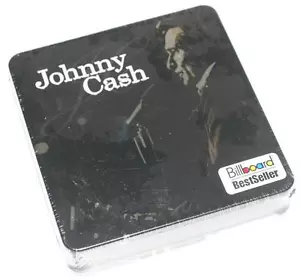 JOHNNY CASH Country Folk Gospel Rock Blues Artist MUSIC CD DVD in TIN BOX New - Foto 1 di 1