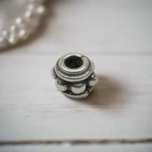 Bali Silver Bead with Ornate Design Sterling Silver - Picture 1 of 2