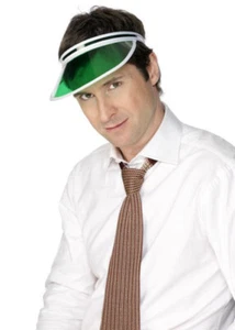 Golf Player Fancy Dress Green Visor - Picture 1 of 1