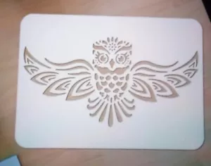 A4 OWL Reusable Stencil Airbrush Craft Painting Etc New 29.7x21cm - Picture 1 of 3