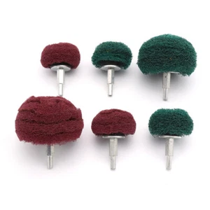 Fregona abrasiva de lijado de rueda con solapa de fibra de nailon cúpula de 50 mm 70 mm 100 mm taladro de vástago de 6 mm - Imagen 1 de 11