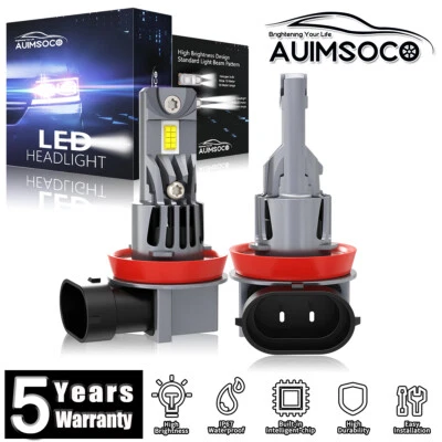 For Ford Fiesta 2014-2018 2x H11 LED Headlight Low Beam Cool White 6500K 36000LM - Image 1 of 4