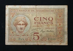 Madagascar - 5 Francs (1937) - Picture 1 of 2