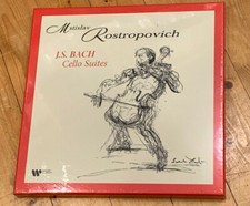 Bach The Cello Suites MSTISLAV ROSTROPOVICH WARNER CLASSICS 4LP BOX NEW SEALED