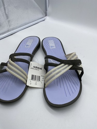 Sandali Adidas Adilibria Slide donna taglia 10 grigi bianchi rari
