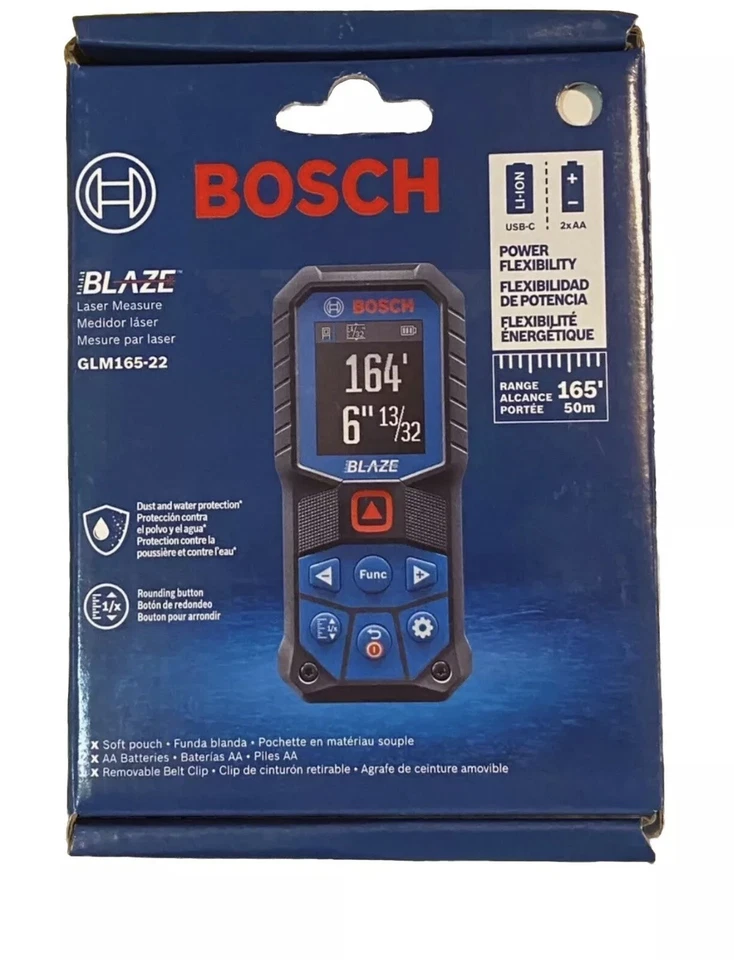 Bosch Blaze 165 ft. Laser Distance  Measuring Tool GLM165-22 Brand New - Image 1 of 1