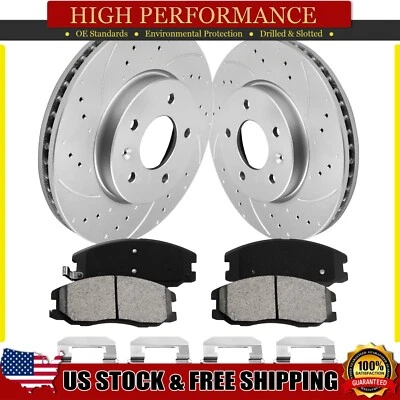 Front Drilled Rotors Brake Pads for 2007-2009 Chevrolet Equinox Pontiac Torrent Foto 1 de 4