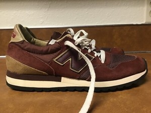 New Balance 770 Made in USA Vintage 1980's Burgundy & Tan Size 10