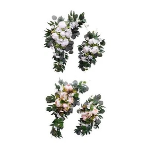Artificial Wedding Arch Flowers Set Garlands Silk Peony Flower Swag Front Door - Picture 1 of 15