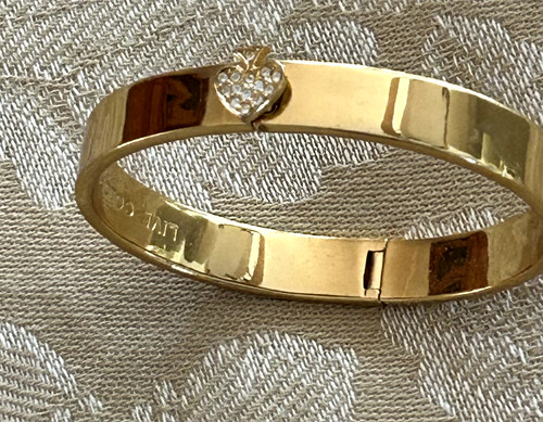 Bracciale con cerniera KATE SPADE tono oro cristallo vanga vivo colorato
