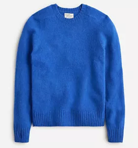 NWT J Crew 100% Brushed Wool Crewneck Sweater in Heather Royal Blue - Picture 1 of 2
