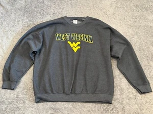 West Virginia University Pullover Crewneck Sweatshirt Mens 2XL XXL Blue Gildan - Picture 1 of 6