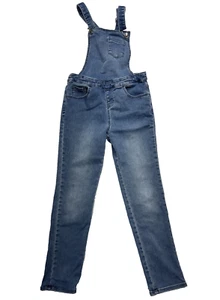 Cat & Jack Girls Jean Overalls Size L (10/12) Ultimate Stretch Denim Blue - Picture 1 of 10