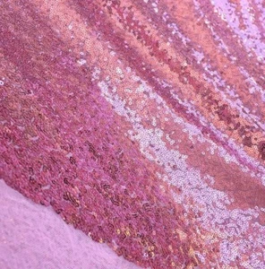 Tela de lentejuelas rosa brillante brillante material brillante tela 130 cm ancho 1 metro - Imagen 1 de 1