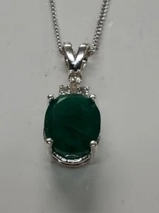 Fine Jewelry Gemstone Natural Emerald And Diamonds  - Picture 1 of 5