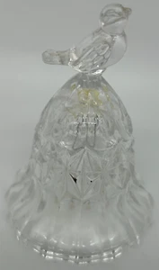 Campana in cristallo con manico trasparente a forma di uccellino ~ Collezione Byrdes by Hofbauer - Foto 1 di 5