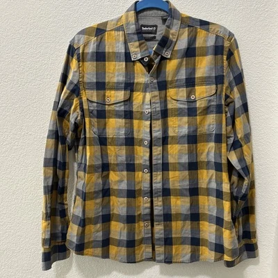 Timberland Мужская фланелевая рубашка большой клетку золото Slim Fit страны на открытом воздухе размер M - Изображение 1 из 4