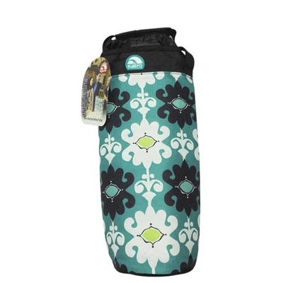 Igloo Isolado Uma Garrafa Sacola de Vinho Sacola Refrigeradora Azul-petróleo Floral Cabo de Cordão - Imagem 1 de 4