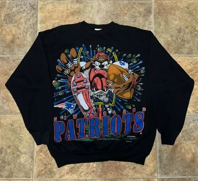 New England Patriots NFL Fútbol Looney Tunes Taz Sudadera Negra RM1221 Foto 1 de 1